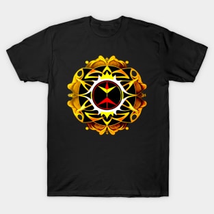 Radiant Peace Mandala - Harmony Sun Emblem T-Shirt